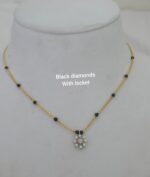 Black diamonds with diamond replica locket 450 free shipping handmade