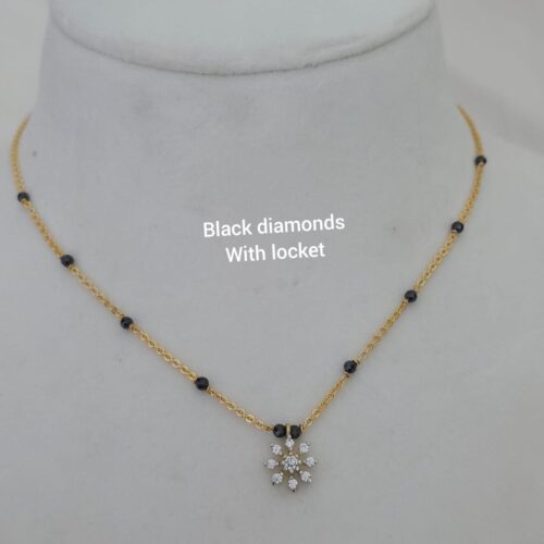 Black diamonds with diamond replica locket 450 free shipping handmade