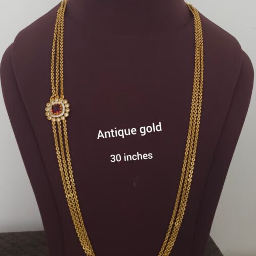 30 inches antique gold chandraharam 499 free shipping