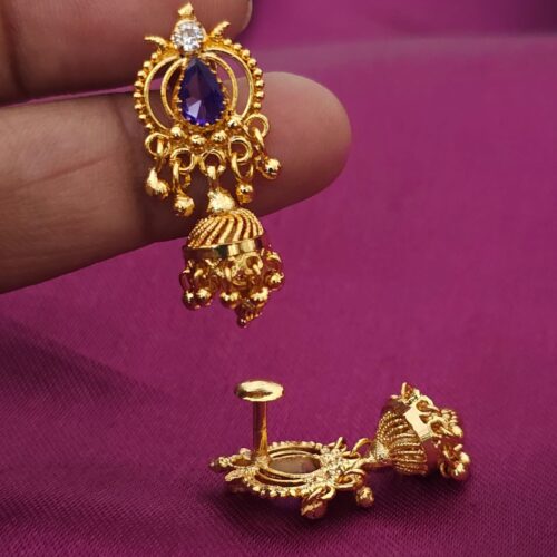 Microplish buttas with purple stone 350 free shipping