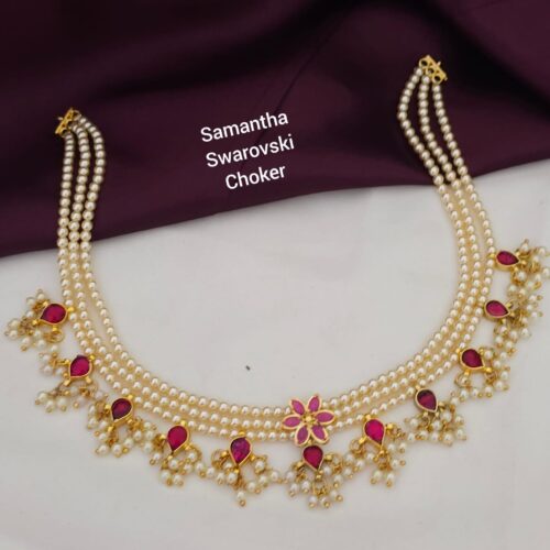 Samantha choker with Swarovski pearls 1299 free shipping