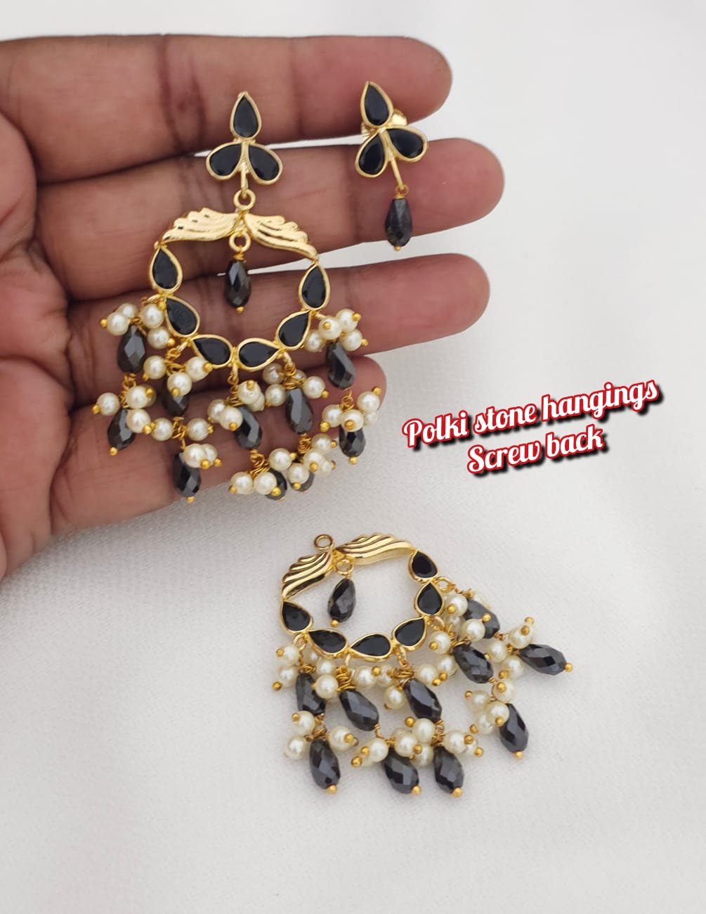 2026/04/IMG-20260409-WA0499.jpg Polki stone hangings customized with real cz beads 750 free shipping - Image 1