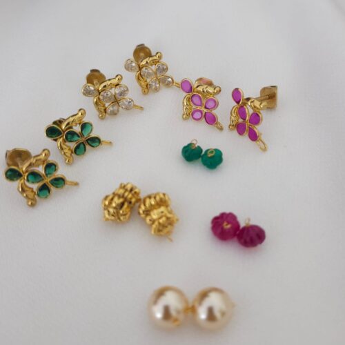 Real beads inter changeables with 3 pairs of studs 950 free shipping