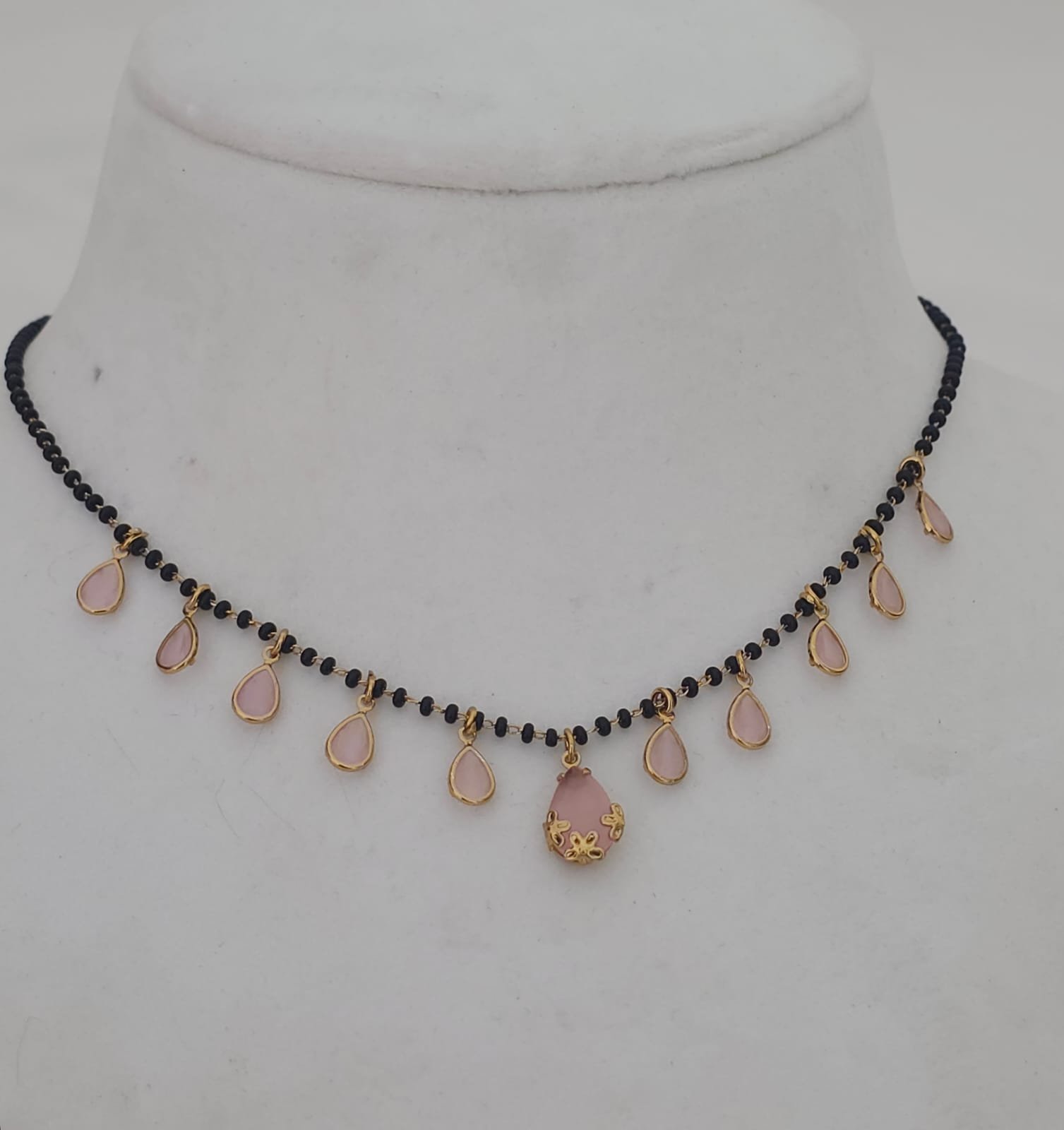 2026/04/IMG-20260414-WA0028.jpg Black beads with pink stones 399 free shipping - Image 1