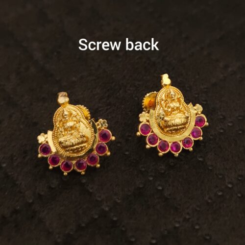 Kempu stone Laxmi studs 399 free shipping