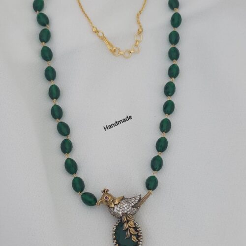 Czs beads and peacock pendant Mala 899 free shipping