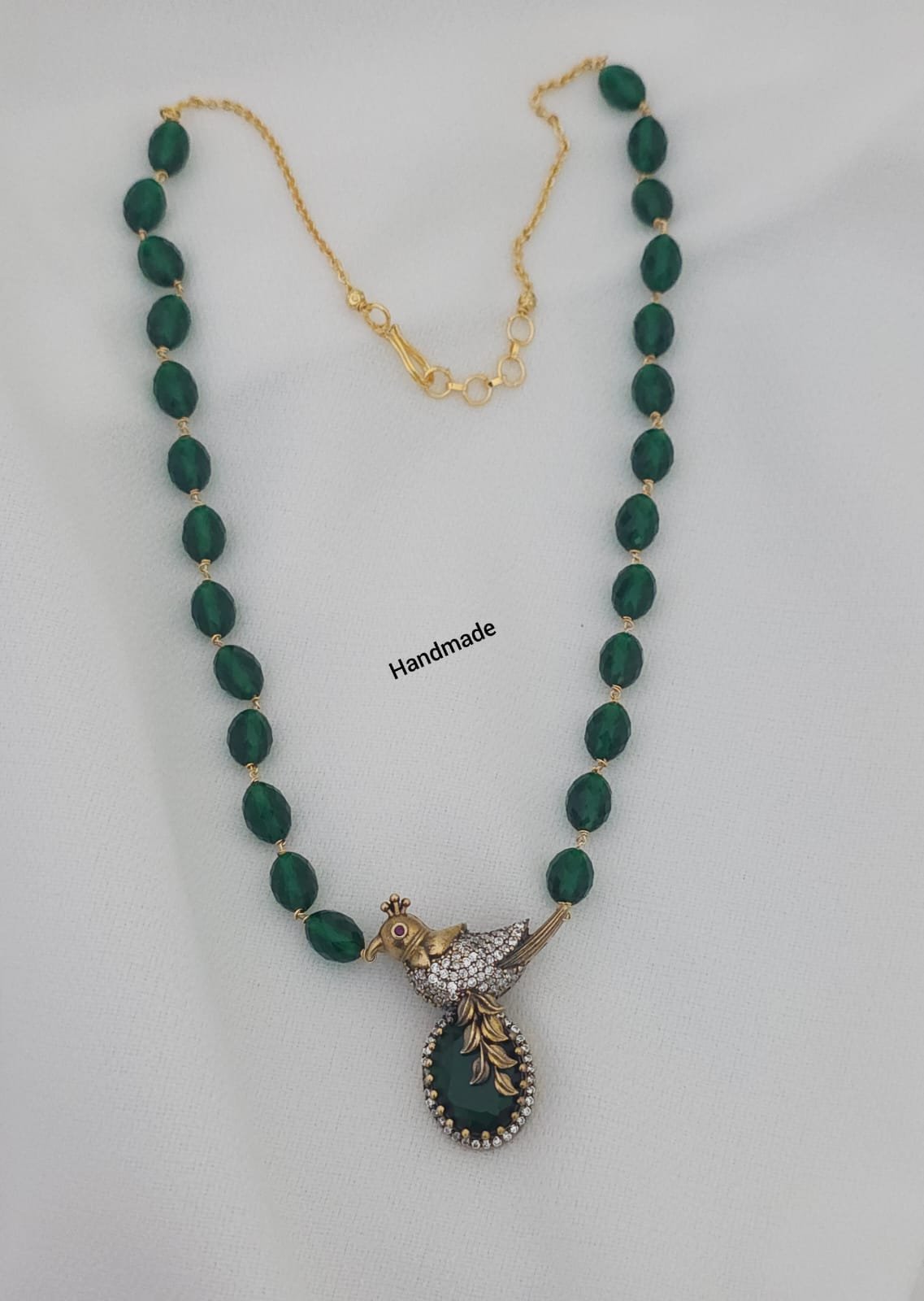 2026/05/IMG-20260501-WA0564.jpg Czs beads and peacock pendant Mala 899 free shipping - Image 1