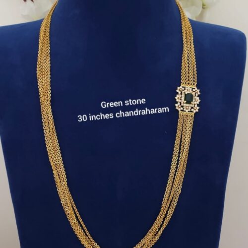 Green stone 30 inches chandraharam 799 free shipping