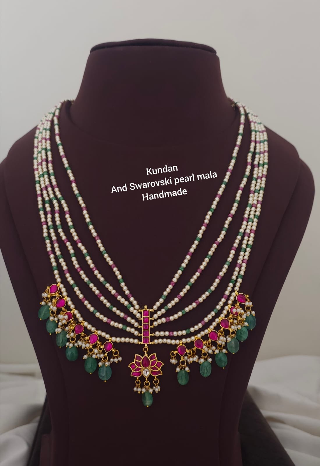 2026/05/IMG-20260515-WA0019.jpg Kundan and Swarovski pearl handmade Mala 1950 free shipping - Image 1