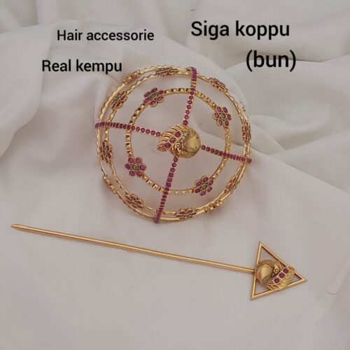 Real kempu stone hair accessorie (bun) siga koppu  2399 free shipping