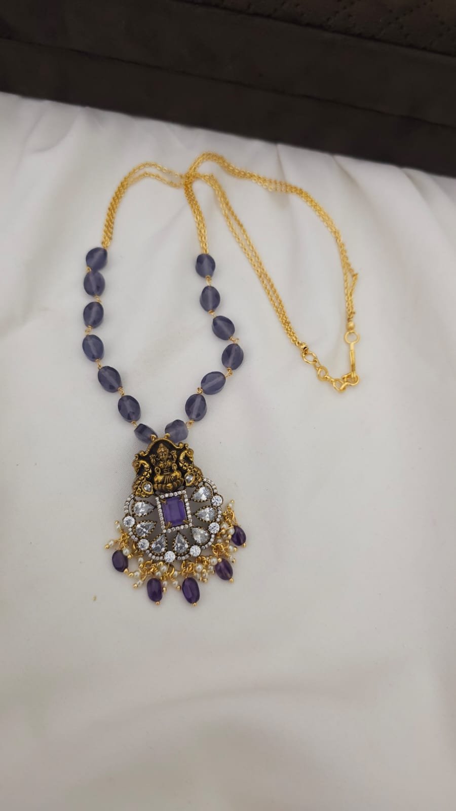 2026/05/IMG-20260518-WA0516.jpg 22 inches handmade kundan and purple beads Mala 599 free shipping - Image 1