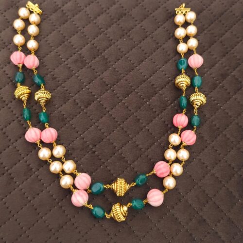 Coral and Swarovski beads Mala 499 free shipping