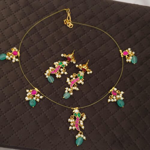 Jadau Kundan invisible set  650 free shipping