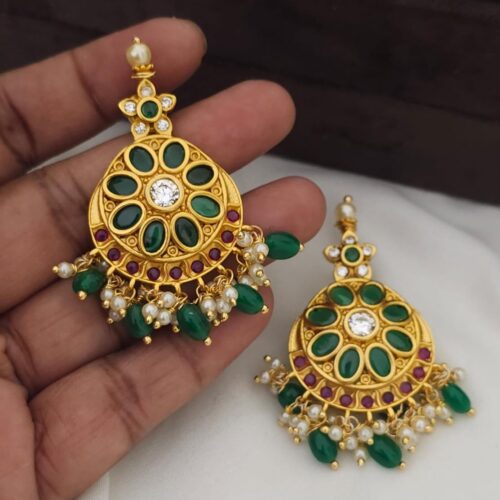 Kundan screw back hangings 550 free shipping