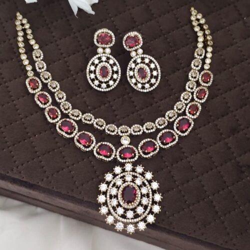 Desighner mozonite neck set 1699 free shipping