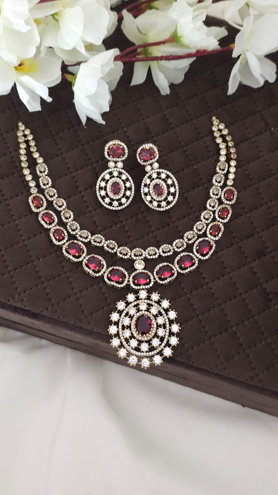 2026/05/IMG-20260520-WA0627.jpg Desighner mozonite neck set 1699 free shipping - Image 1