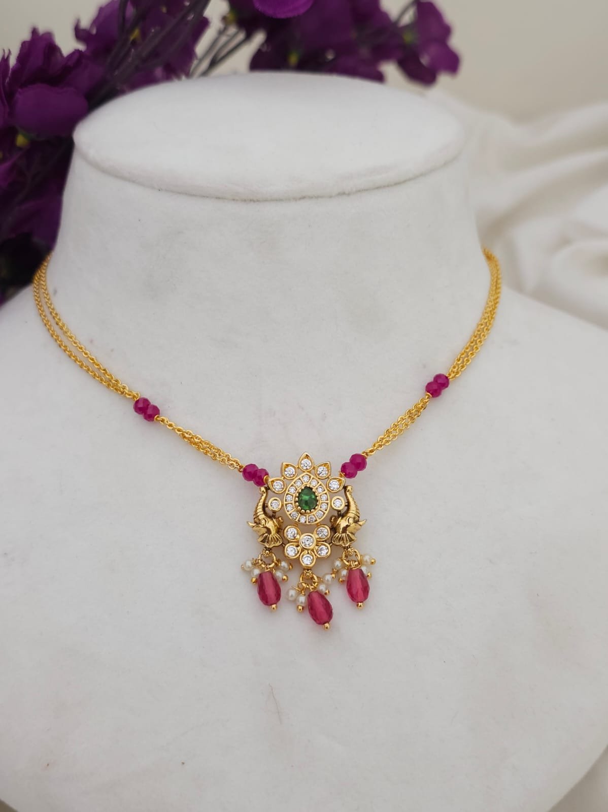 2026/05/IMG-20260521-WA0431.jpg Handmade chain with locket customized with Chetan rubies 550 free shipping - Image 1