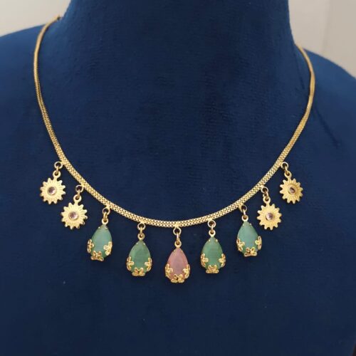 Pastal color carvin stone chain 450 free shipping