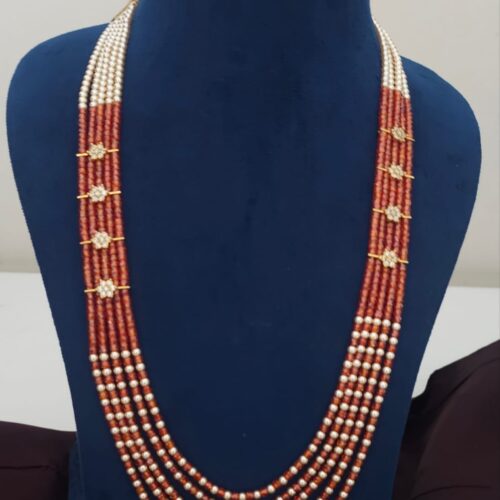Orange cz beads and Swarovski Mala 1899 free shipping