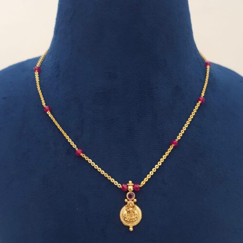 Handmade Laxmi chain customized with Chetan rubies 399 free shipping
