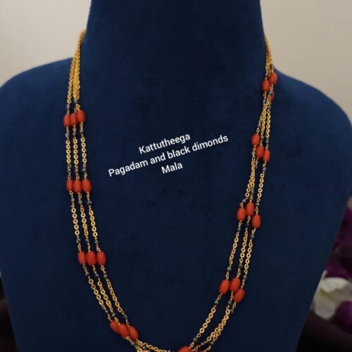 Kattutheega pagadam and black dimonds Mala 1299 free shipping