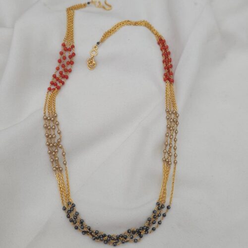 Kattutheega pagadam Swarovski and black dimonds Mala handmade 950 free shipping