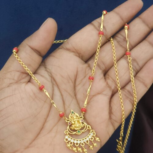Laxmi ammavaru with pagadam beads and chain 399 free shipping