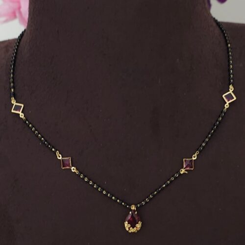 Black beads pink stone 299 free shipping