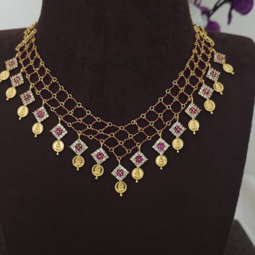 Jali Mala with pink Kasu 950 free shipping