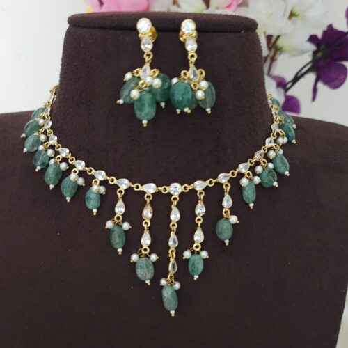 Polki stone neck set 699 free shipping