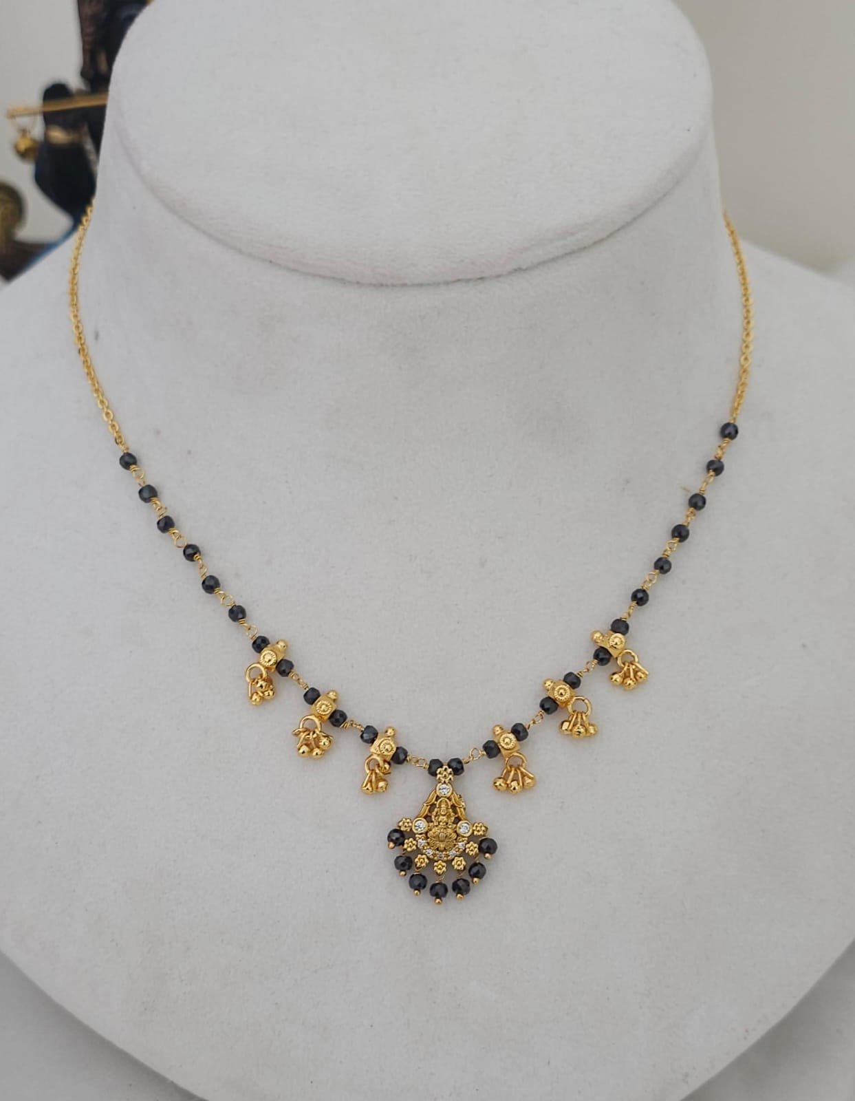 2026/07/1005830447.jpg Handmade Mala customized with black dimonds and Palakaserlu 699 free shipping - Image 1