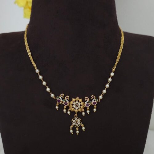 Pearl choker  cum chain 550 free shipping
