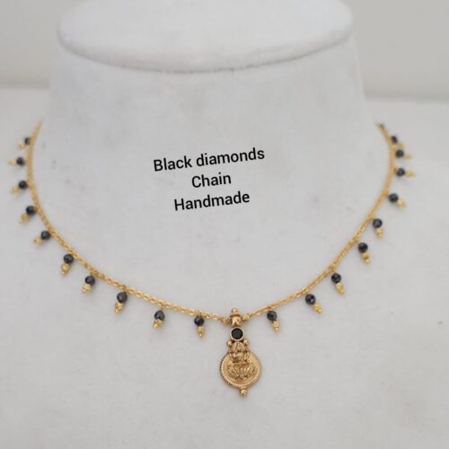 Handmade Mala customized with black dimonds beads 499 free shipping