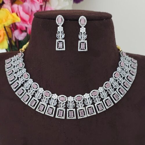 Dimond replica neck set with pastal pink 1099 free shipping