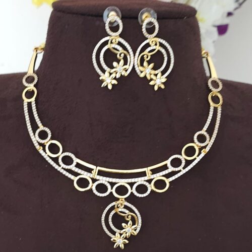 Gold and czs stone neck set gold copy 550 free shipping