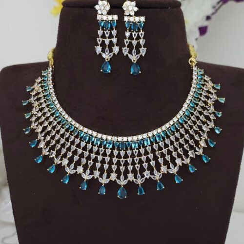 Dimond replica neck with blue stone 1250 free shipping