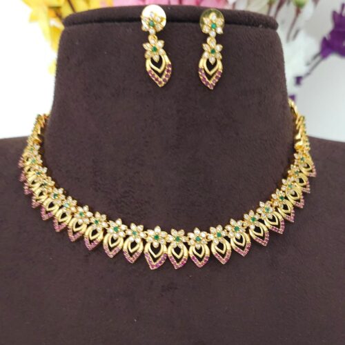 Gold copy czs stone neck set 599 free shipping