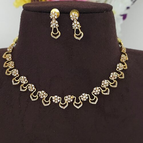 Gold polish neck set 485 free shipping