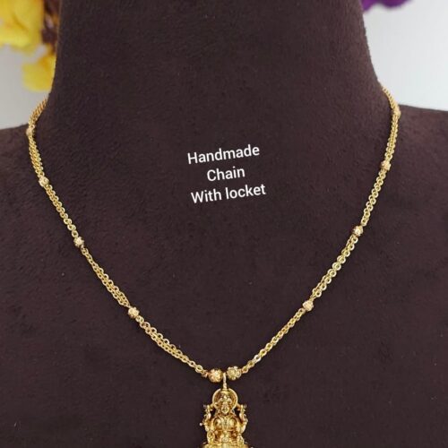 Handmade Laxmi locket with 2 layer chain 499 free shipping