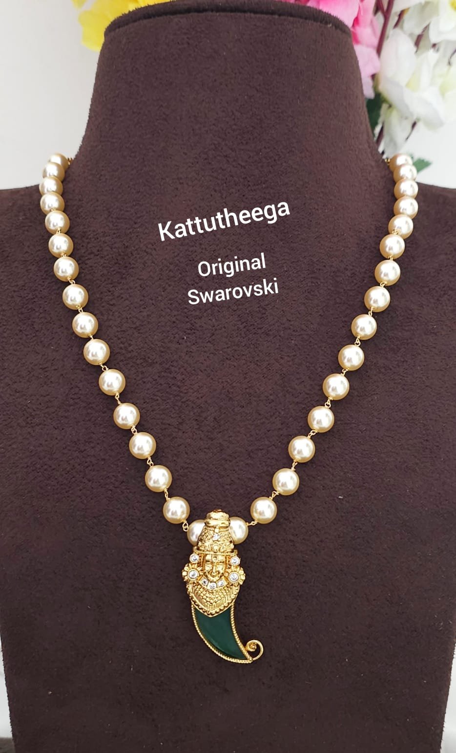 2026/07/IMG-20260708-WA0171.jpg Kattutheega Swarovski puligoru green chain 1299 free shipping kattutheega - Image 1