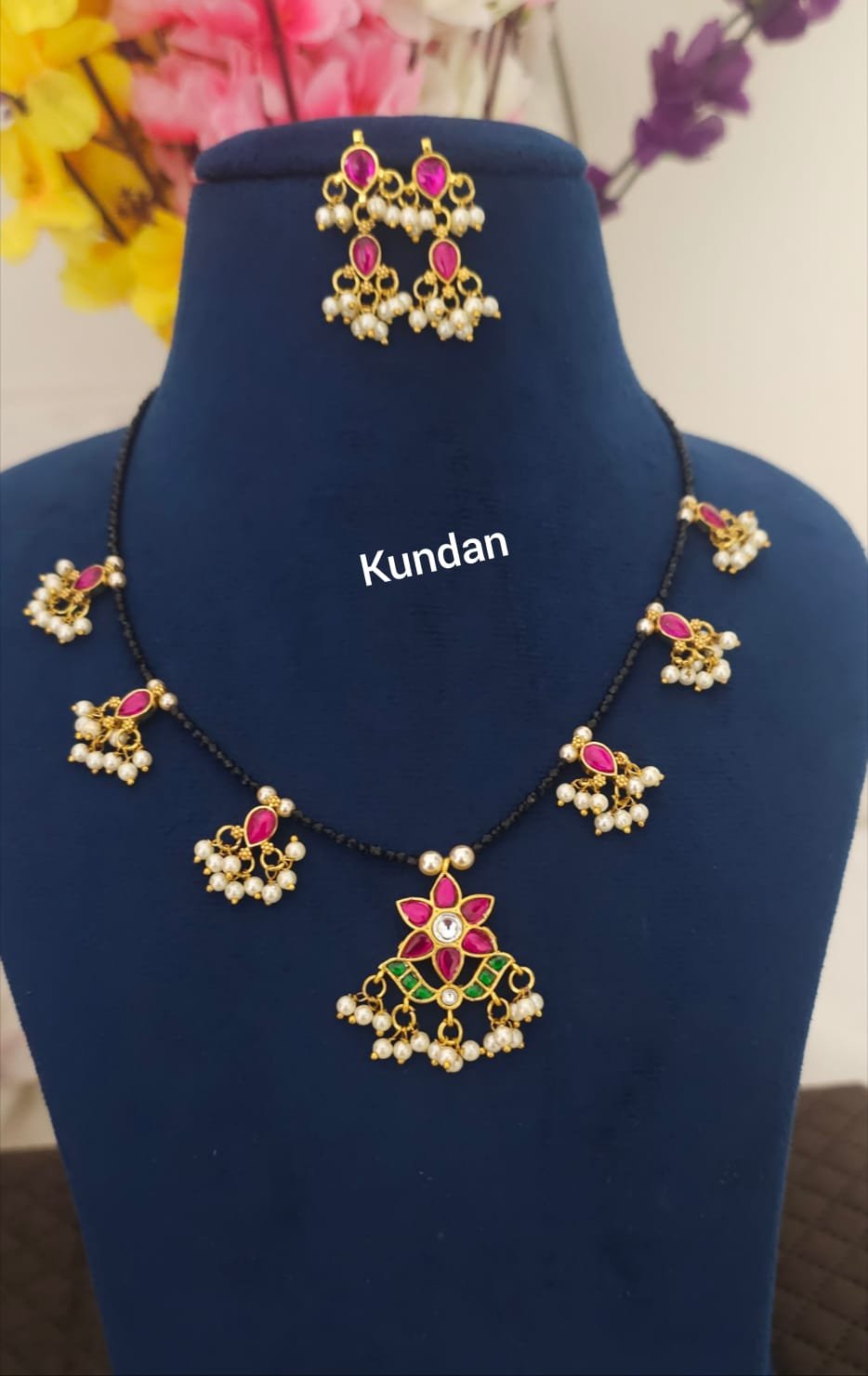 2026/07/IMG-20260711-WA1019.jpg Kundan Mala pink handmade 950 free shipping - Image 1