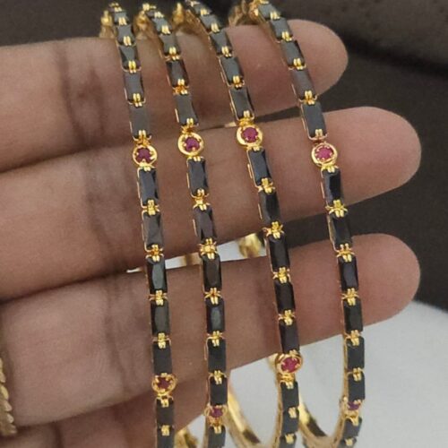 Black stone microplish bangles 2.4 2.6 2.8 2.10.. 899 free shipping