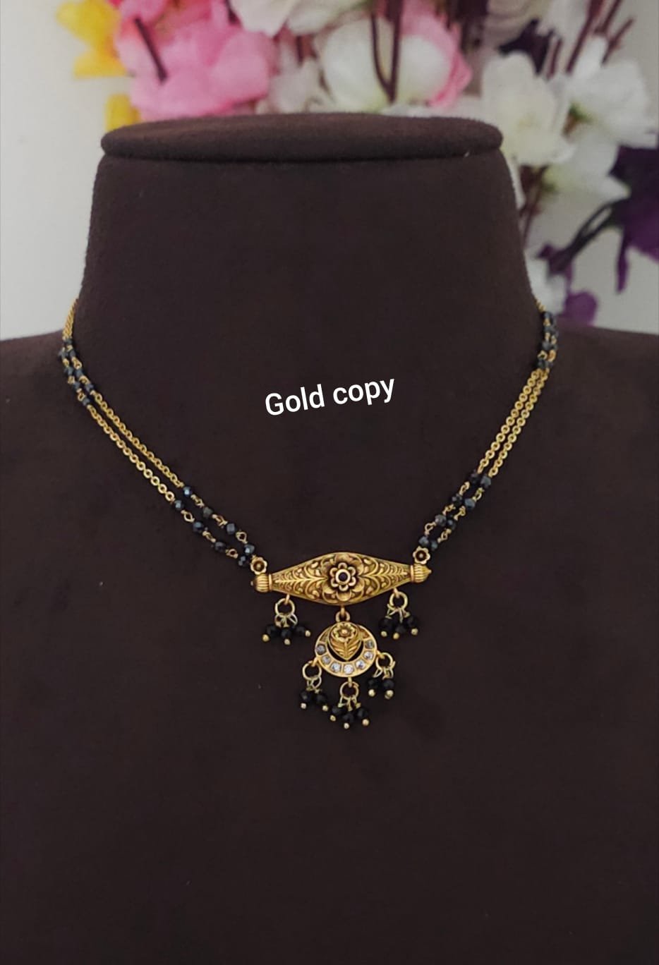 2026/07/IMG-20260714-WA1389.jpg Gold copy choker customized with black dimonds and kattutheega 899 free shipping - Image 1