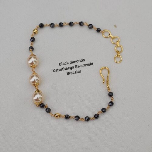 Kattutheega black Dimond Swarovski bracelet 550 free shipping
