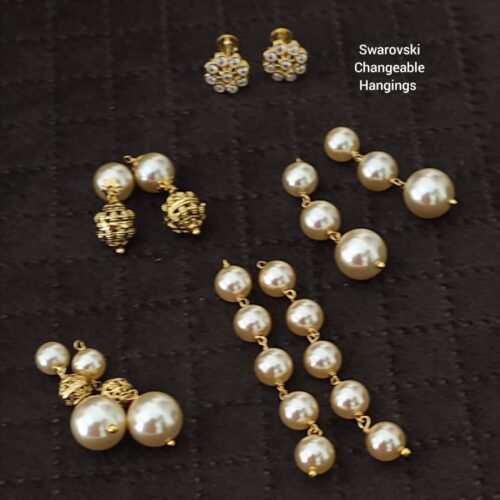 Swarovski changebla hangings with one pair of microplish studs 799 free shipping