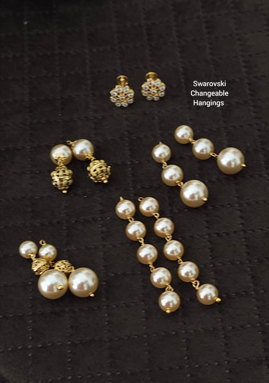 2026/07/IMG-20260721-WA0746.jpg Swarovski changebla hangings with one pair of microplish studs 799 free shipping - Image 1