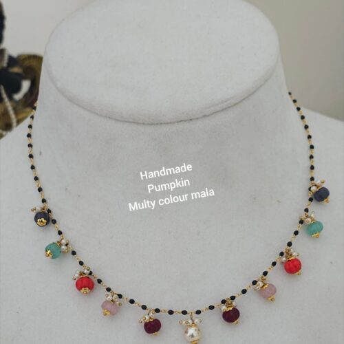 Handmade Mala customized with multy color pumpkin Mala 599 free shipping