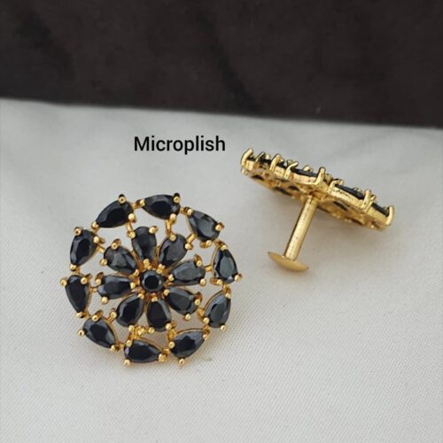 Microplish black stone studs 599 free shipping
