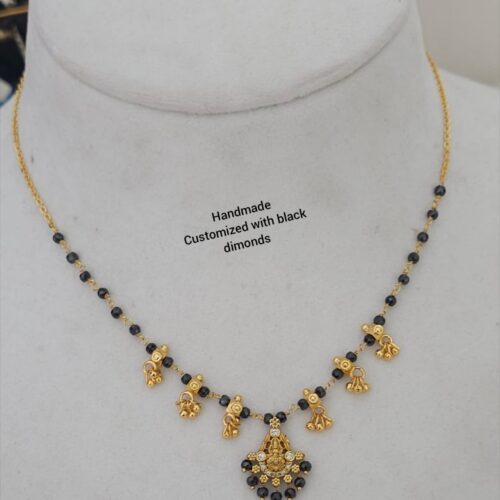 Handmade Mala customized with black dimonds and Palakaserlu 699 free shipping