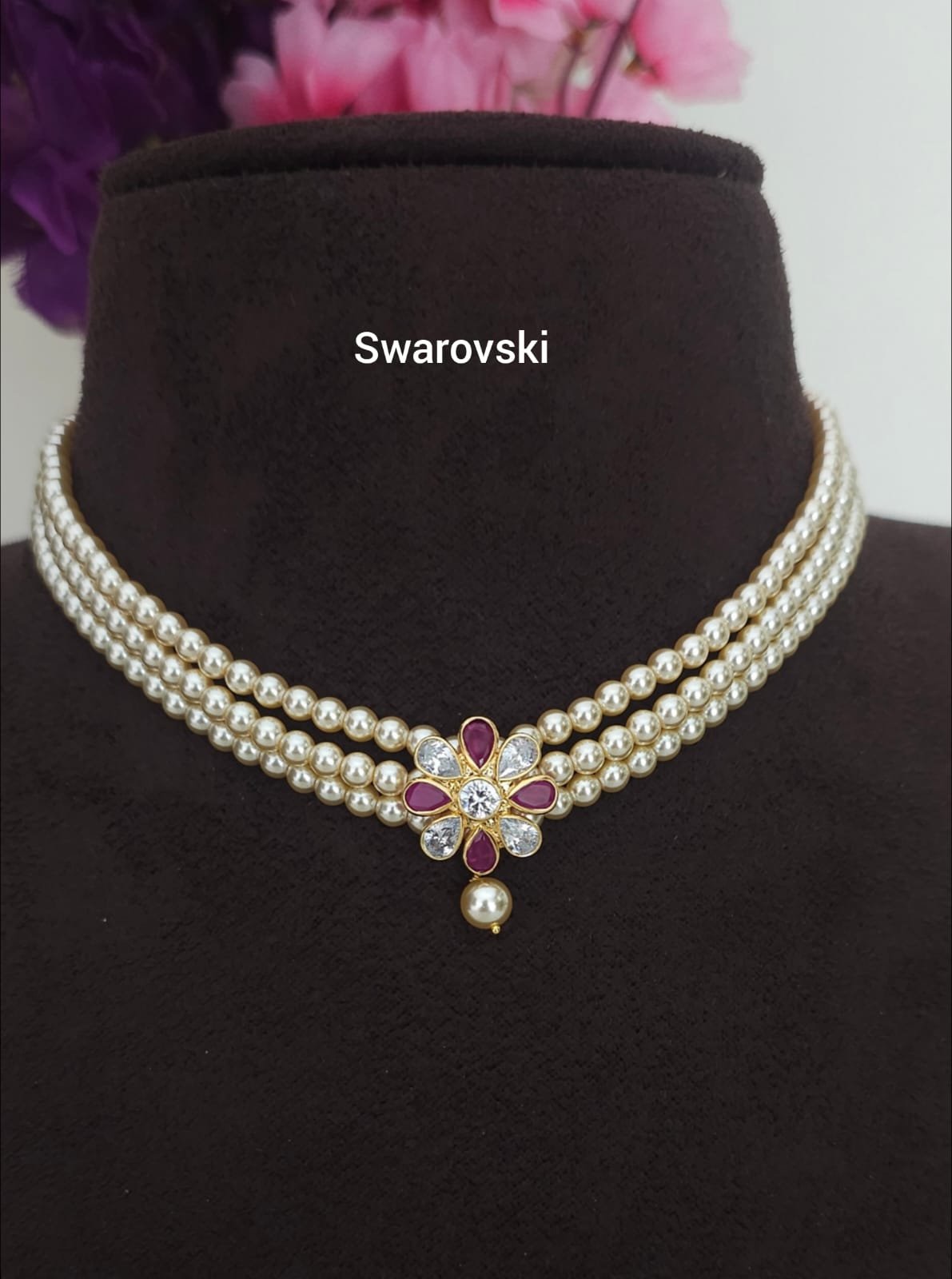 2026/08/1005895516.jpg Swarovski beads choker 799 free shipping - Image 1